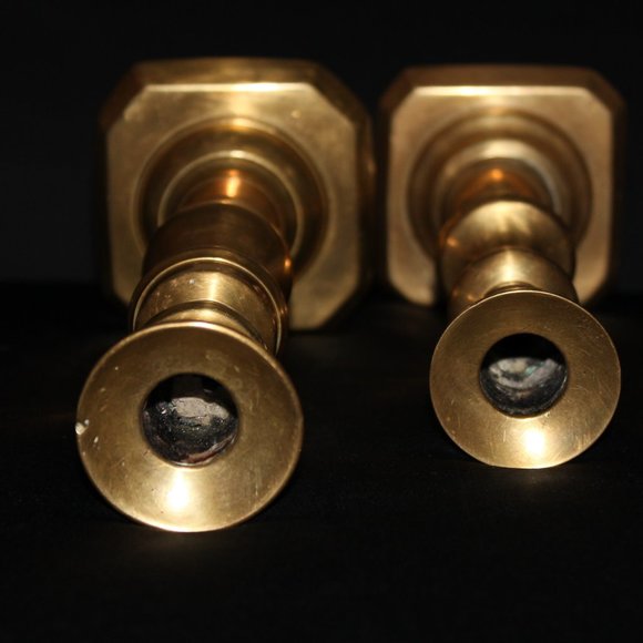 Pair of Vintage Brass Candlesticks | Candle Holders - Picture 4 of 5